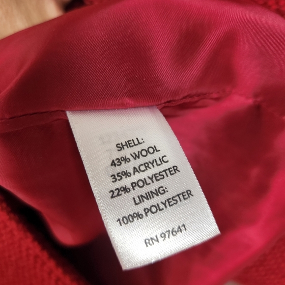 J. Jill Red Wool Blend Blazer Jacket Size S - Picture 6 of 6